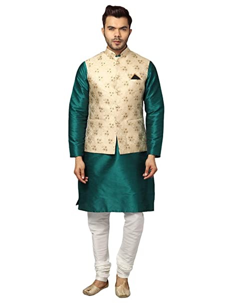 Uri and MacKenzie Men’s Silk Blend Kurta Churidar
